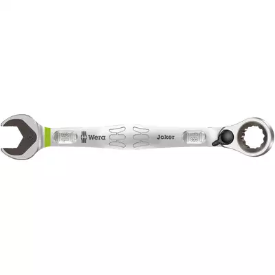 klucz płasko-oczkowy odgięty z grzechotką i przełącznikiem kierunku pracy M18 Joker Switch Wera [020073]