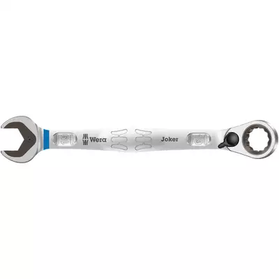klucz płasko-oczkowy odgięty z grzechotką i przełącznikiem kierunku pracy M19 Joker Switch Wera [020074]