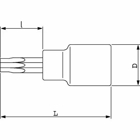 nasadka ręczna 1/2" z końcówką Torx TX45/60mm z funkcją przytrzymywania [05003835001]
