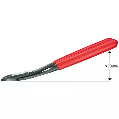 obcinak boczny odgięty o zwiększonym przełożeniu KNIPEX [7421-200]