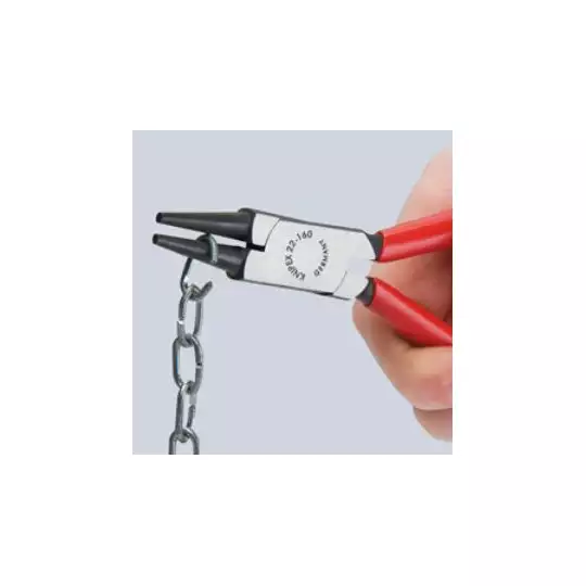 szczypce okrągłe 160mm, rękojeść wielokomponentowa, Knipex [22 02 160]