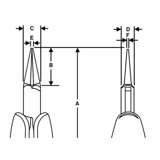 szczypce okrągłe precyzyjne  serii RX Ergo, rozmiar L 146,5mm, BAHCO [RX 7590]