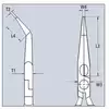 szczypce półokrągłe montażowe wygięte, 280mm, rękojeść z tworzywa, Knipex [28 81 280]