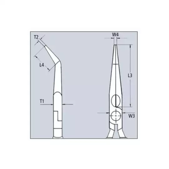szczypce półokrągłe montażowe wygięte, 280mm, rękojeść z tworzywa, Knipex [28 81 280]