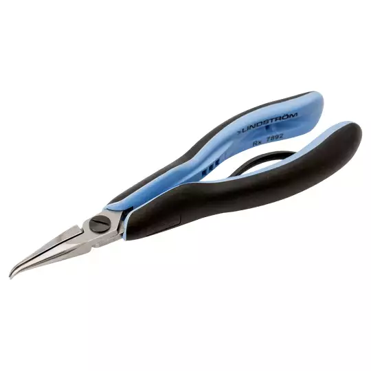 szczypce półokrągłe odgięte precyzyjne, szczęki gładkie, serii RX, rozmiar L 155,5mm, BAHCO [RX 7892]