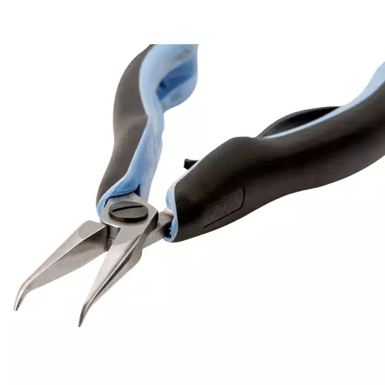 szczypce półokrągłe odgięte precyzyjne, szczęki gładkie, serii RX, rozmiar L 155,5mm, BAHCO [RX 7892]