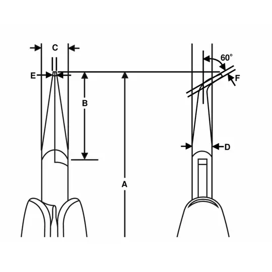 szczypce półokrągłe odgięte precyzyjne, szczęki gładkie, serii RX, rozmiar L 155,5mm, BAHCO [RX 7892]