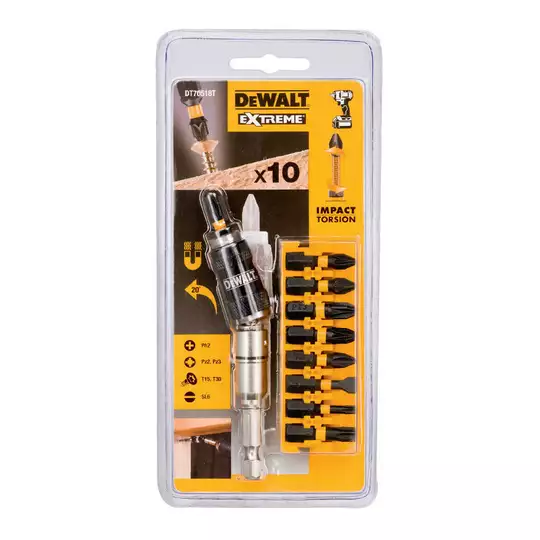 zestaw końcówek udarowych 1/4" 10 szt. [DT70518T]