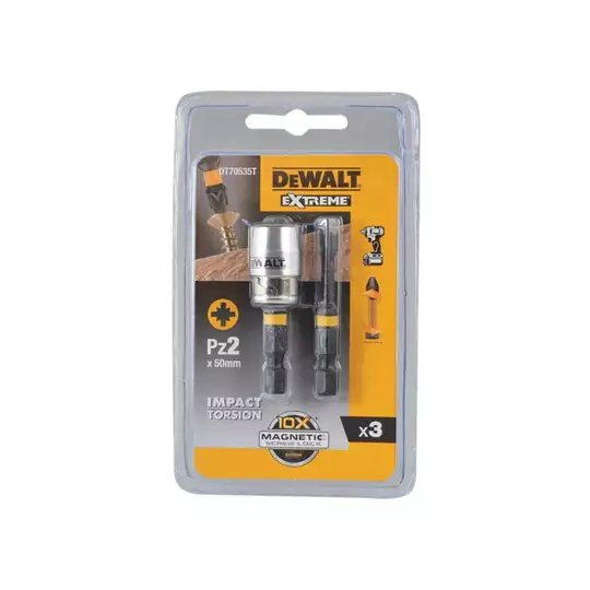 zestaw końcówka udarowa PZ2 + ogranicznik  [DT70535T]