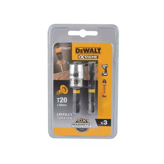 zestaw końcówka udarowa TX20 + ogranicznik  [DT70537T]