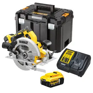 akumulatorowa bezszczotkowa pilarka tarczowa 184mm, 18V Li-lon 2x5,0Ah, XR DeWALT [DCS570P2-QW]