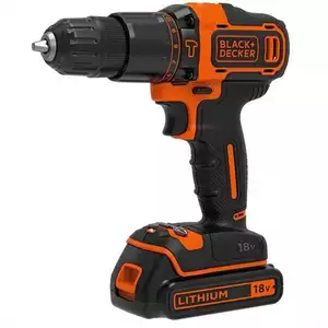 akumulatorowa wiertarko-wkrętarka udarowa, 18V Li-Ion 1x1,5Ah,  Black+Decker [BDCHD18-QW]