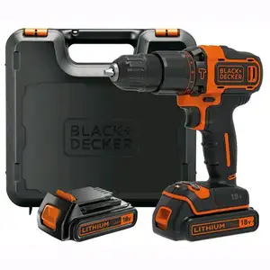 akumulatorowa wiertarko-wkrętarka udarowa Black+Decker [BDCHD18KB-QW] 18V Li-Ion, 2x1,5Ah