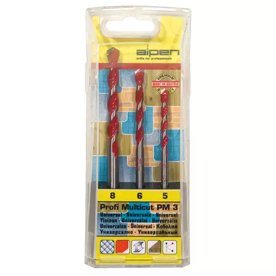 komplet wierteł  uniwersalnych Profi MultiCut  3szt. [PM-3] 