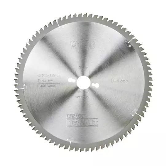 piła tarczowa EXTREME do cięcia aluminium 250/30mm, 80 zębów [DT4287] (1)