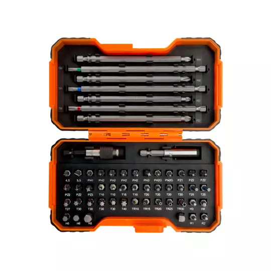 zestaw końcówek 1/4" z adapterami, 54szt., BAHCO [59/S54BC]