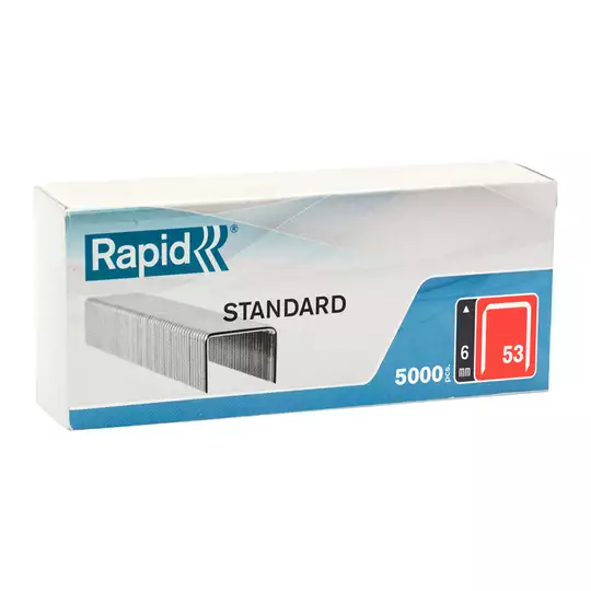 Zszywki Standard nr 53, długość 6 mm, 5000 szt. Rapid [40108657]