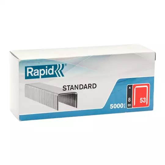 Zszywki Standard nr 53, długość 8 mm, 5000 szt. Rapid [40108658]