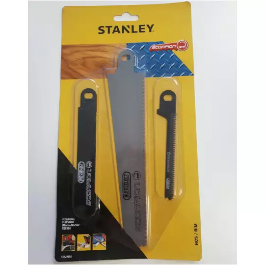 zestaw 3szt. brzeszczotów do pilarki Scorpion do drewna i metalu Stanley [STA29992-XJ]