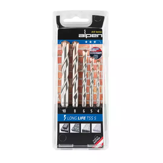 zestaw 8szt. wierteł widiowych Long Life, Alpen [TSS-8] (1)