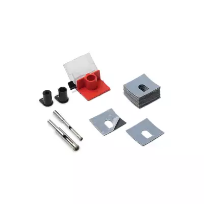 zestaw Easy Gres: 2szt wierteł diamentowe do płytek ceramicznych 6mm i 10mm + prowadnica ze zbiorniczkiem na wodę, Rubi [04919]
