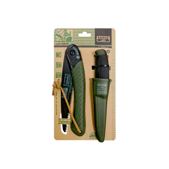 zestaw laplander: nóż i piła składana dla myśliwych, turystów, traperów survival Bahco [LAP-KNIFE]