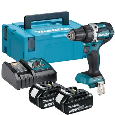 akumulatorowa wiertarko-wkrętarka 18V Li-Ion, 2 x 3,0 Ah, Makita [DDF484RFJ]