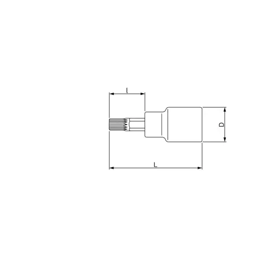 nasadka ręczna 1/2'' z końcówką do śrub z wieloklinem XZN, M6 Bahco [7809XZN-6]