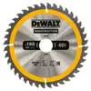 piła tarczowa do cięcia drewna 190/30mm, grubość cięcia 2,6mm, 40 zębów, CONSTRUCTION DeWALT [DT1945]