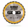 piła tarczowa do cięcia drewna 216/30mm, grubość cięcia 2,6mm, 24 zęby, CONSTRUCTION DeWALT [DT1952]