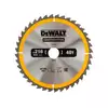 piła tarczowa do cięcia drewna 216/30mm, grubość cięcia 2,6mm, 40 zębów, CONSTRUCTION DeWALT [DT1953]