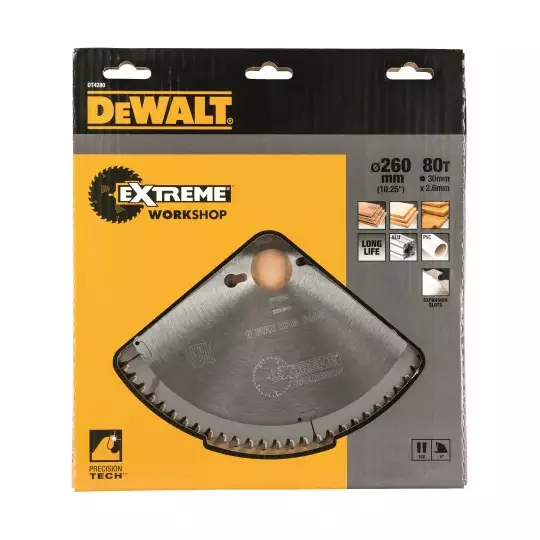 piła tarczowa do cięcia drewna 305/30mm; 60 zębów Dewalt [DT4260] (1)