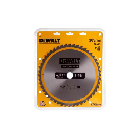 piła tarczowa do cięcia drewna 305/30mm, grubość cięcia 3,0mm, 48 zębów, CONSTRUCTION DeWALT [DT1959]