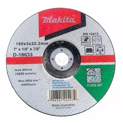 tarcza do cięcia betonu, 180/22,23/3,0mm, Makita [D-18633]