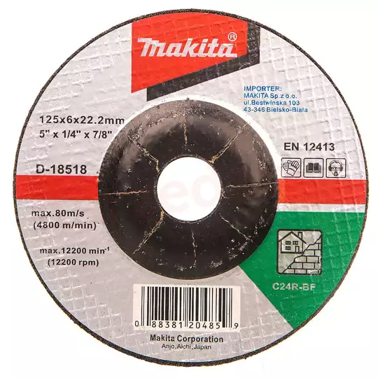 tarcza do szlifowania betonu, 125/22,23/6,0mm, Makita [D-18518]