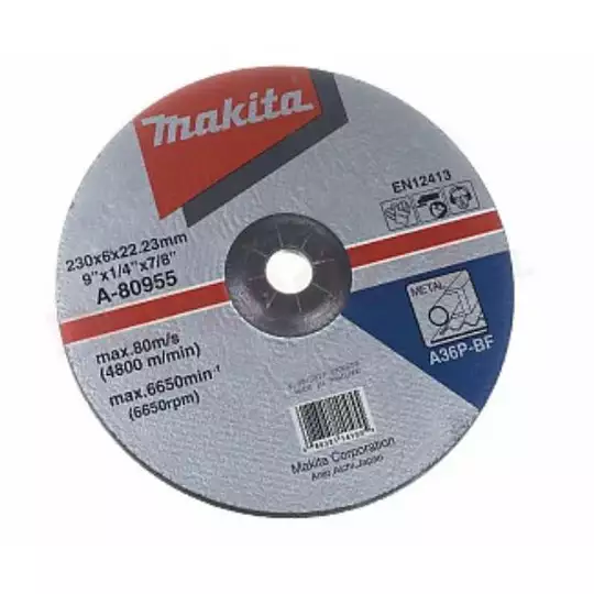 tarcza do szlifowania metalu, 230/22,23/6,0mm, Makita [A-80955]