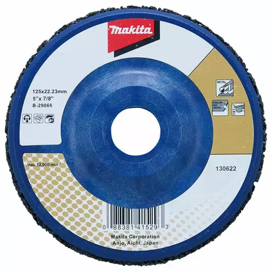 tarcza włókninowa czarna do szlifowania metalu, 125/22,23mm, Makita [B-29066]