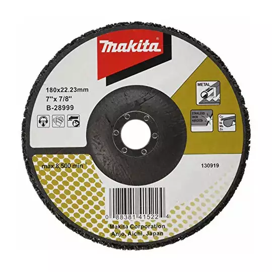tarcza włókninowa czarna do szlifowania metalu, 180/22,23mm, Makita [B-28999]