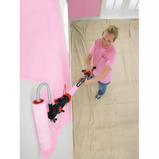 wałek malarski z tyczną teleskopową Black+Decker [HVLP400] (1)
