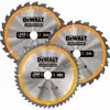zestaw 3 sztuk tarcz pilarskich do drewna 250/30mm, serii CONSTRUCTION DeWALT [DT1963]