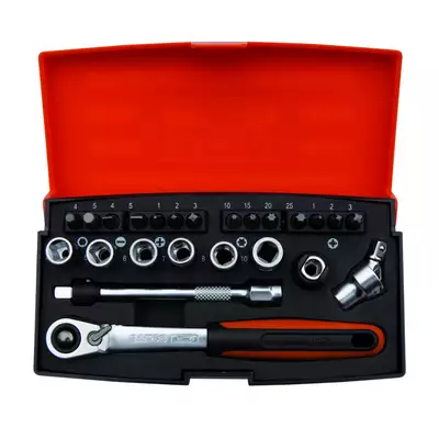 Zestaw końcówek i nasadek 1/4", 24 szt. BAHCO [SL24] 