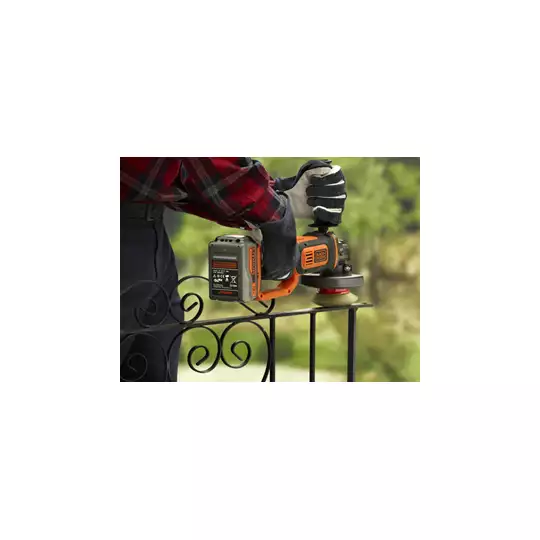 akumulatorowa szlifierka kątowa 125mm, 18V Li-Ion 1x4,0Ah, Black+Decker [BCG720M1]