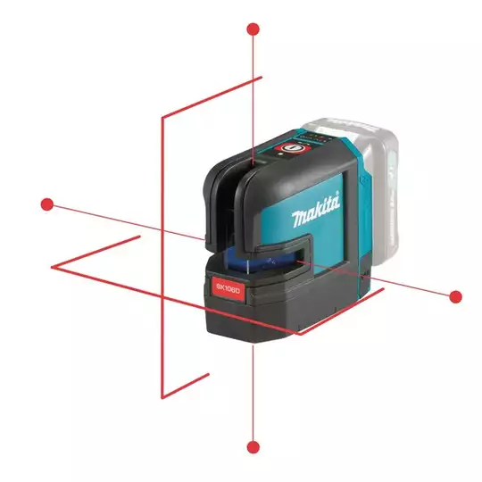 akumulatorowy laser krzyżowo-punktowy zasięg 25m, Li-ion 10,8V, Makita [SK106DZ]
