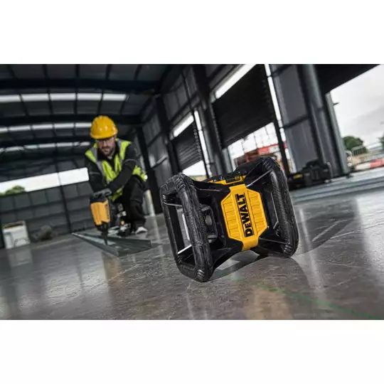 akumulatorowy laser obrotowy 80/600m z wiązką zieloną, 18V Li-Ion 1x2,0Ah, DeWalt [DCE079D1G]