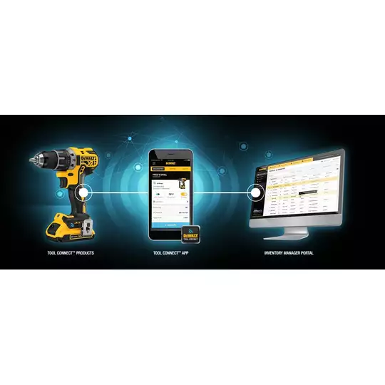 akumulatorowy laser obrotowy 80/600m z wiązką zieloną z BLUETOOTH, 18V Li-Ion 1x2,0Ah, DeWalt [DCE080D1GS]