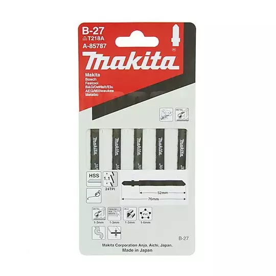 brzeszczoty do wyrzynarek 76mm do cięcia metalu 5 szt. Makita [A-85787]
