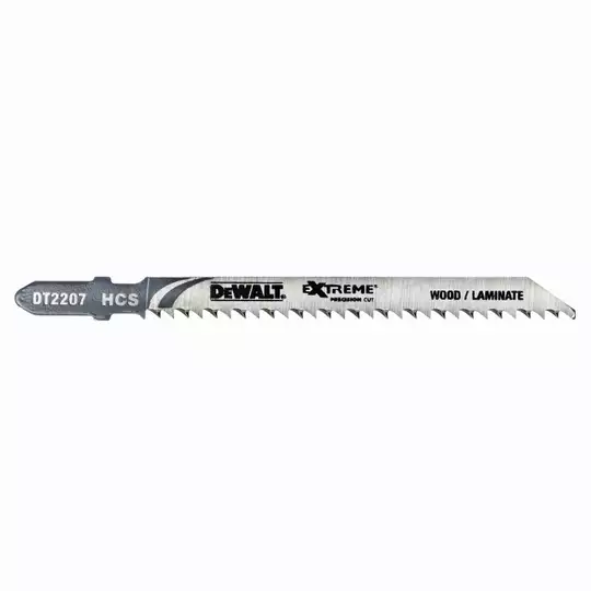brzeszczoty z odwrotnymi zębami do wyrzynarek 100mm do cięcia drewna, laminatów 5 szt. DeWalt [DT2207]