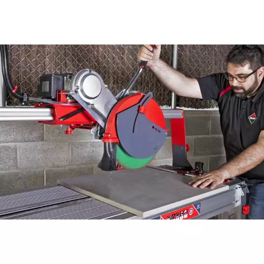 elektryczna przecinarka na mokro do płytek 118,5cm, DX-350 N 1000 Laser&amp;Level Zero Dust, Rubi [52915]