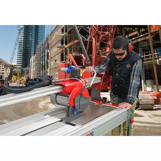 elektryczna przecinarka na mokro do płytek 132cm, DS-250 N 1300 Laser&amp;Level Zero Dust, Rubi [52930]