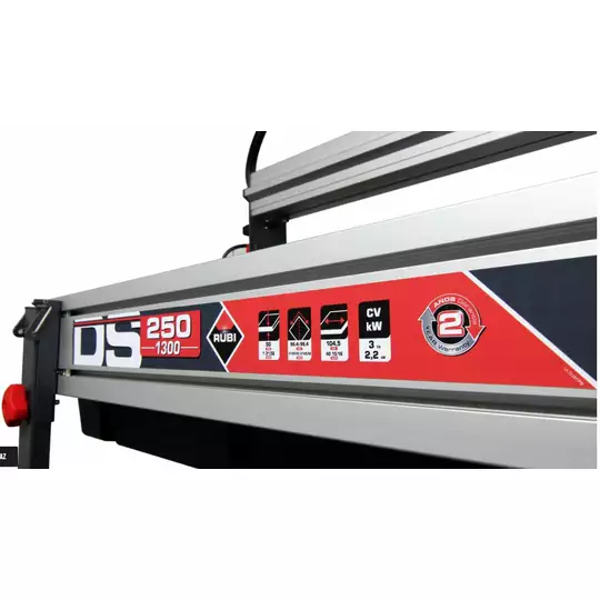 elektryczna przecinarka na mokro do płytek 132cm, DS-250 N 1300 Laser&amp;Level Zero Dust, Rubi [52930]